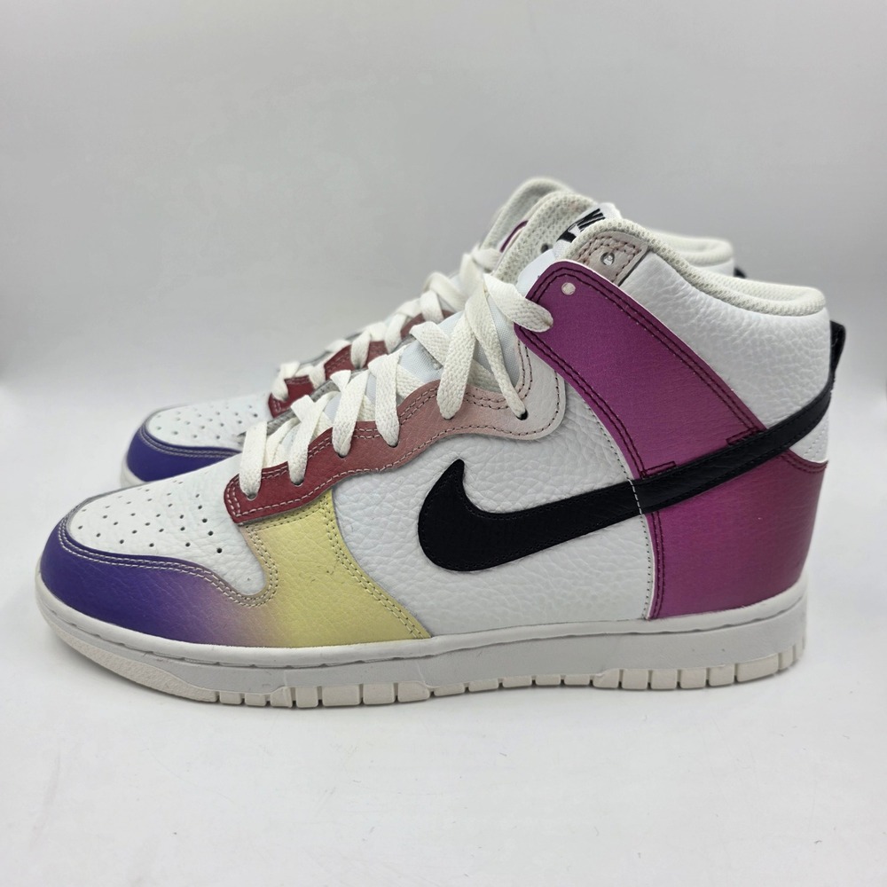 Nike Dunk High Multi-Color Gradient White Black FD0802-100 Womens Size 9 Sneaker - Picture 3 of 10